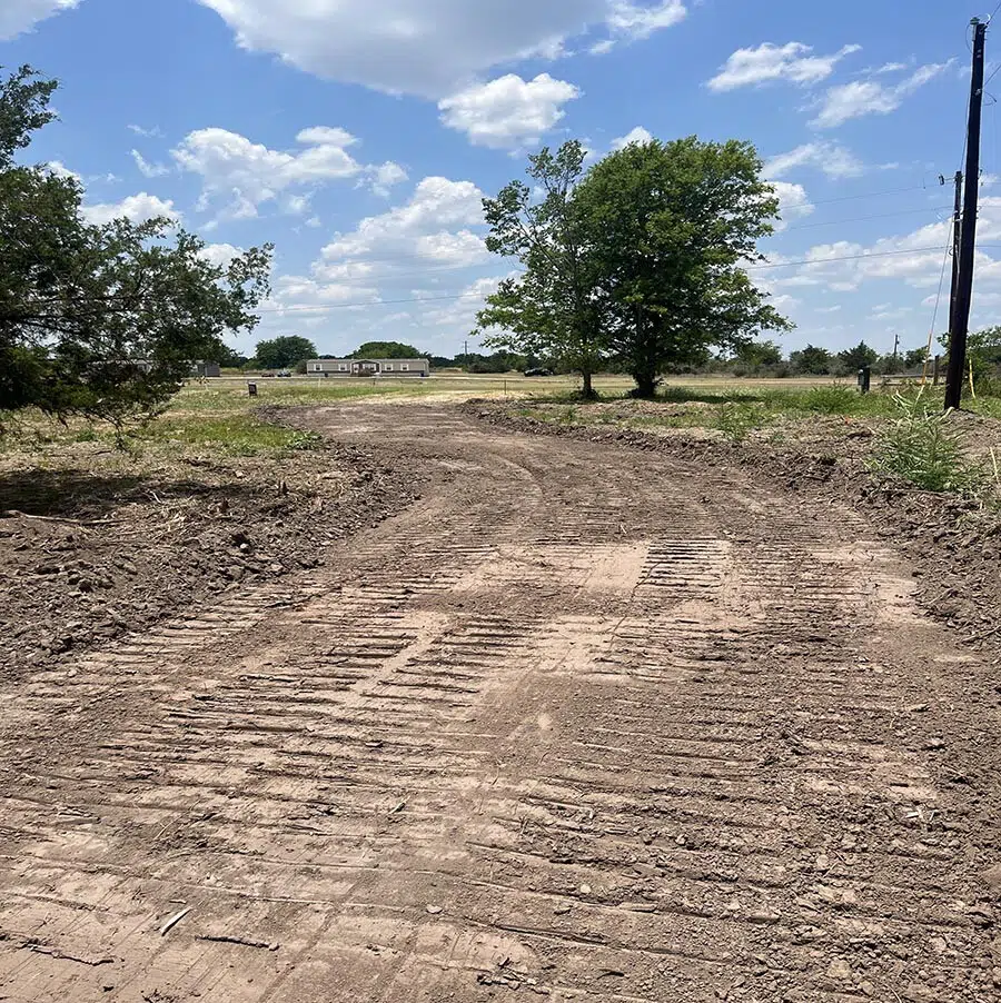 Gravel Driveway Project - BEDIAS TEXAS rough cut