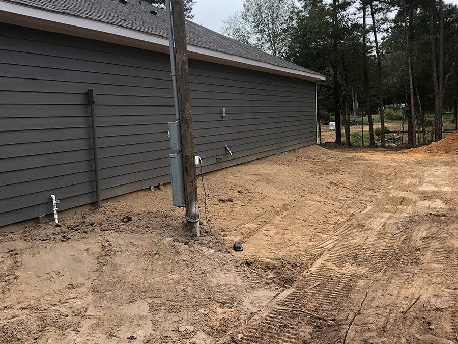 New Construction finish grade