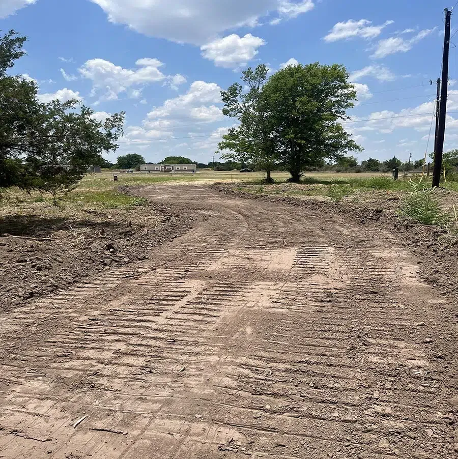 Gravel Driveway Project - BEDIAS TEXAS rough cut