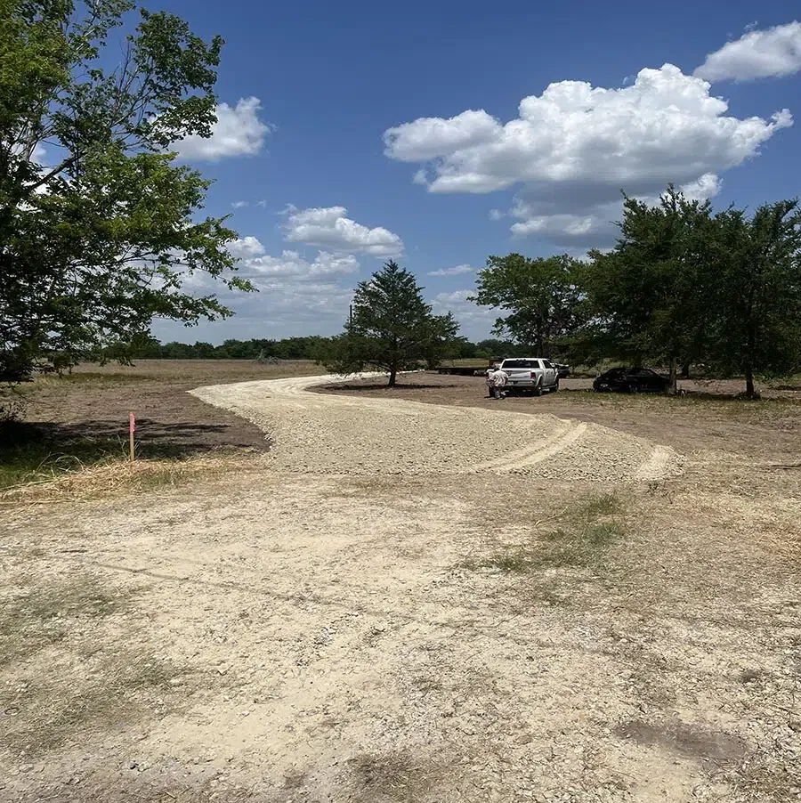 Gravel Driveway Project - BEDIAS TEXAS rough grade